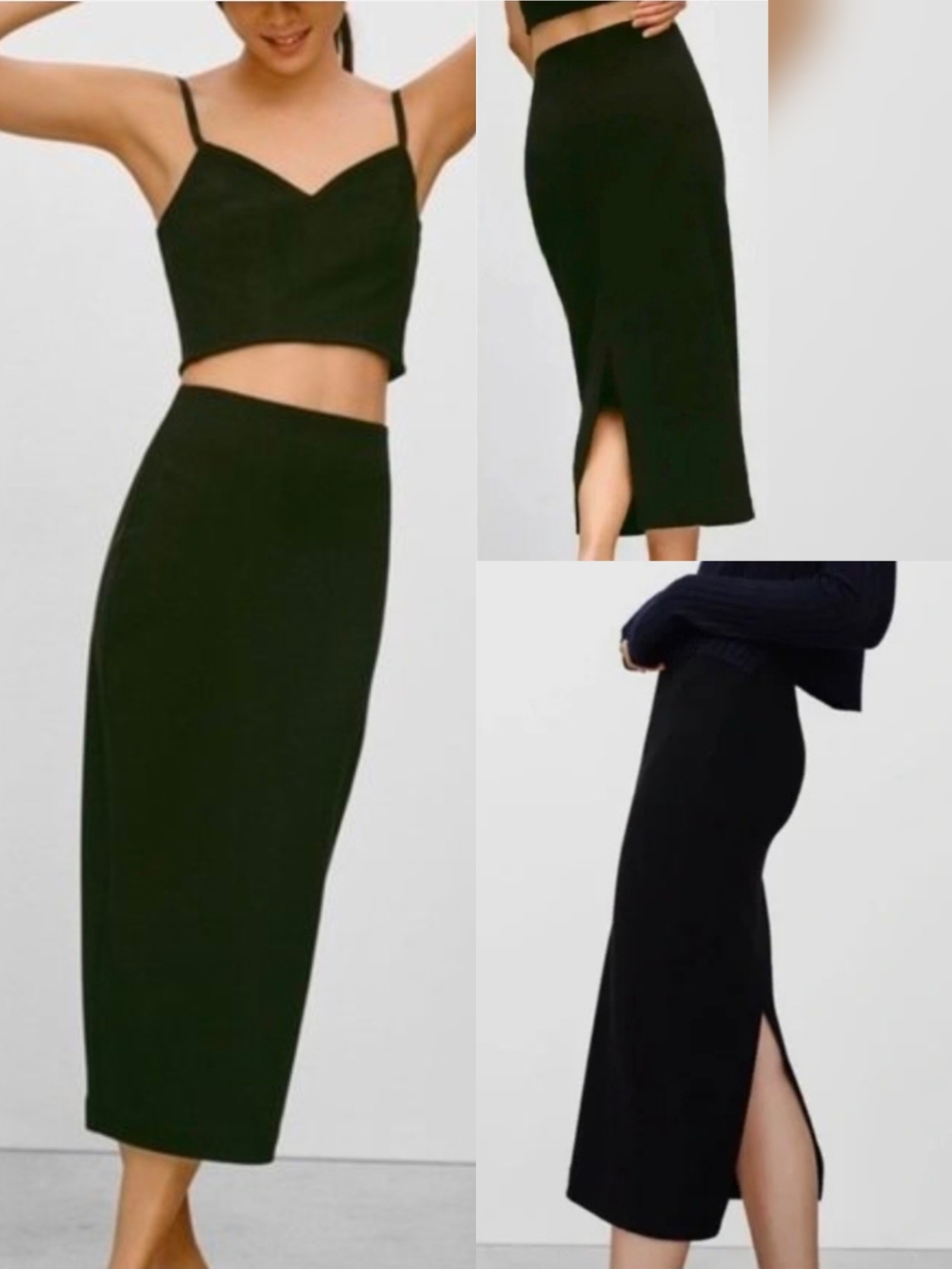 Aritzia Babaton Black Johan Midi Skirt - Picture 14 of 16